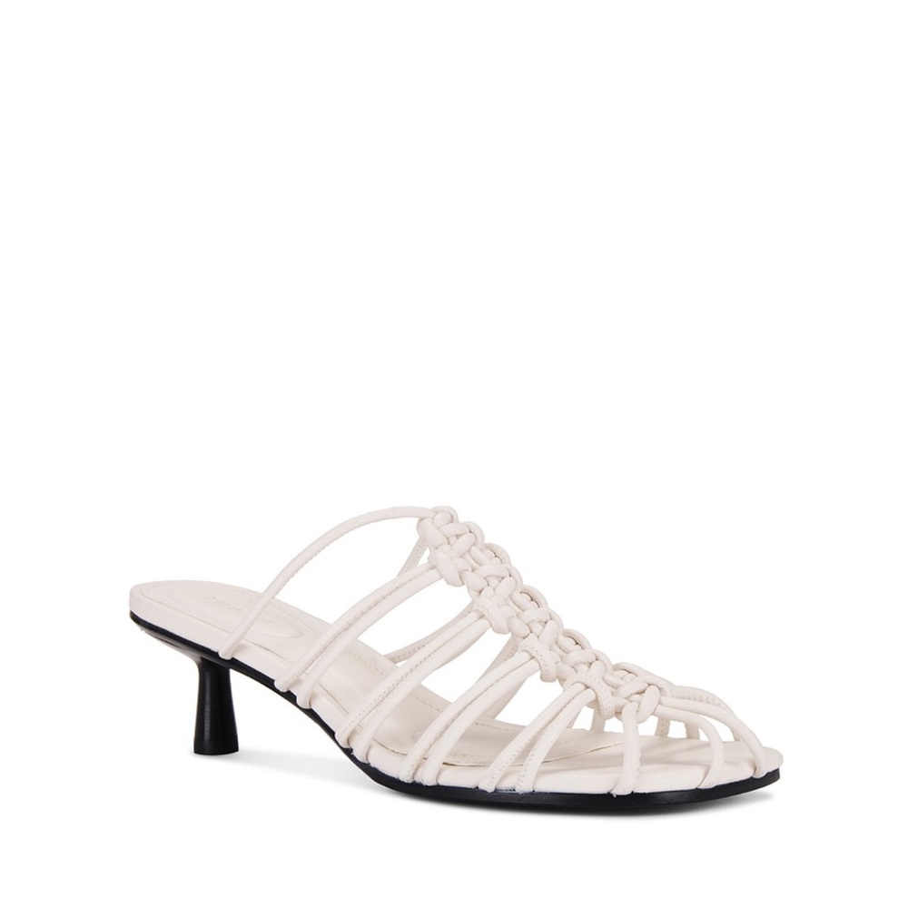 SIMKHAI Braided Mid Heel in Ivory